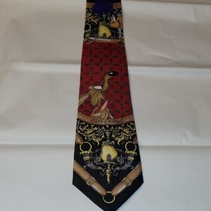 WILLIE COYOTE AND ROADRUNNER VINTAGE RETRO Stylish Black and Red Men's Tie